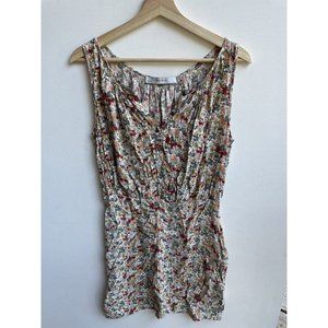 Zara Basics Floral Sleeveless Viscose Dress Women's Size Medium